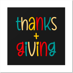 Thanks Plus Giving - Autumn Thanksgiving Posters and Art